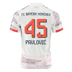 Pánské fotbalový oblečení Bayern Munich Aleksandar Pavlovic #45 Venkovní košile 2025-26 Krátkým Rukávem